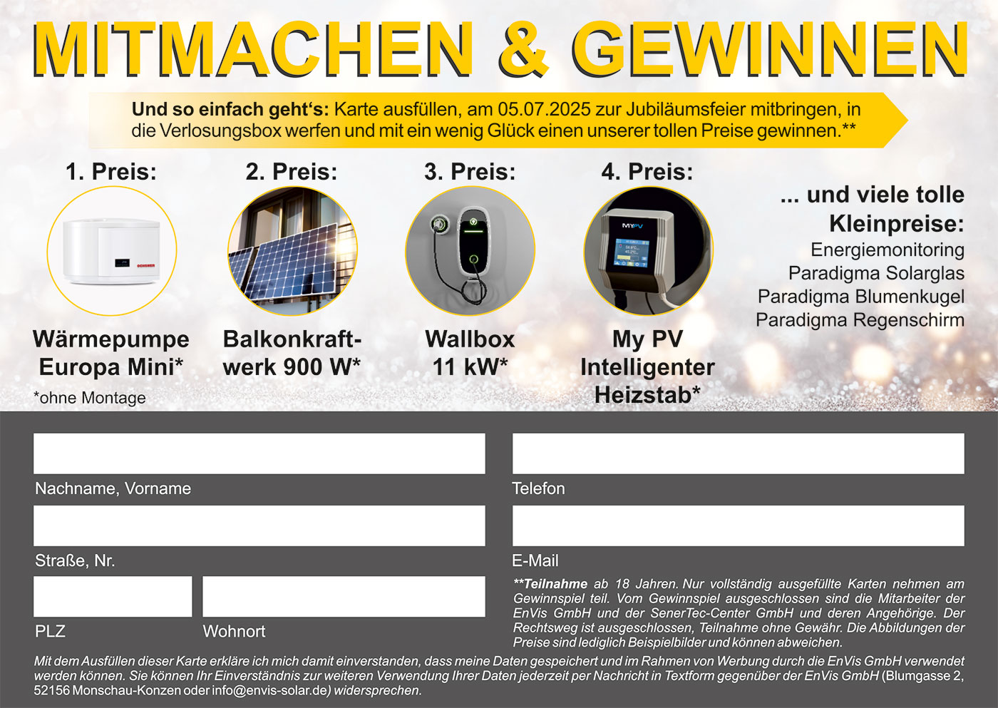 MITMACHEN UND GEWINNEN